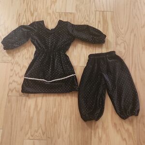 Charming Black and White Kids Dance Costume Set